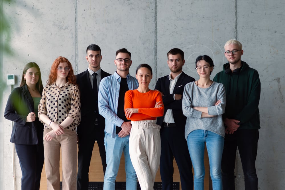 Startup team at work