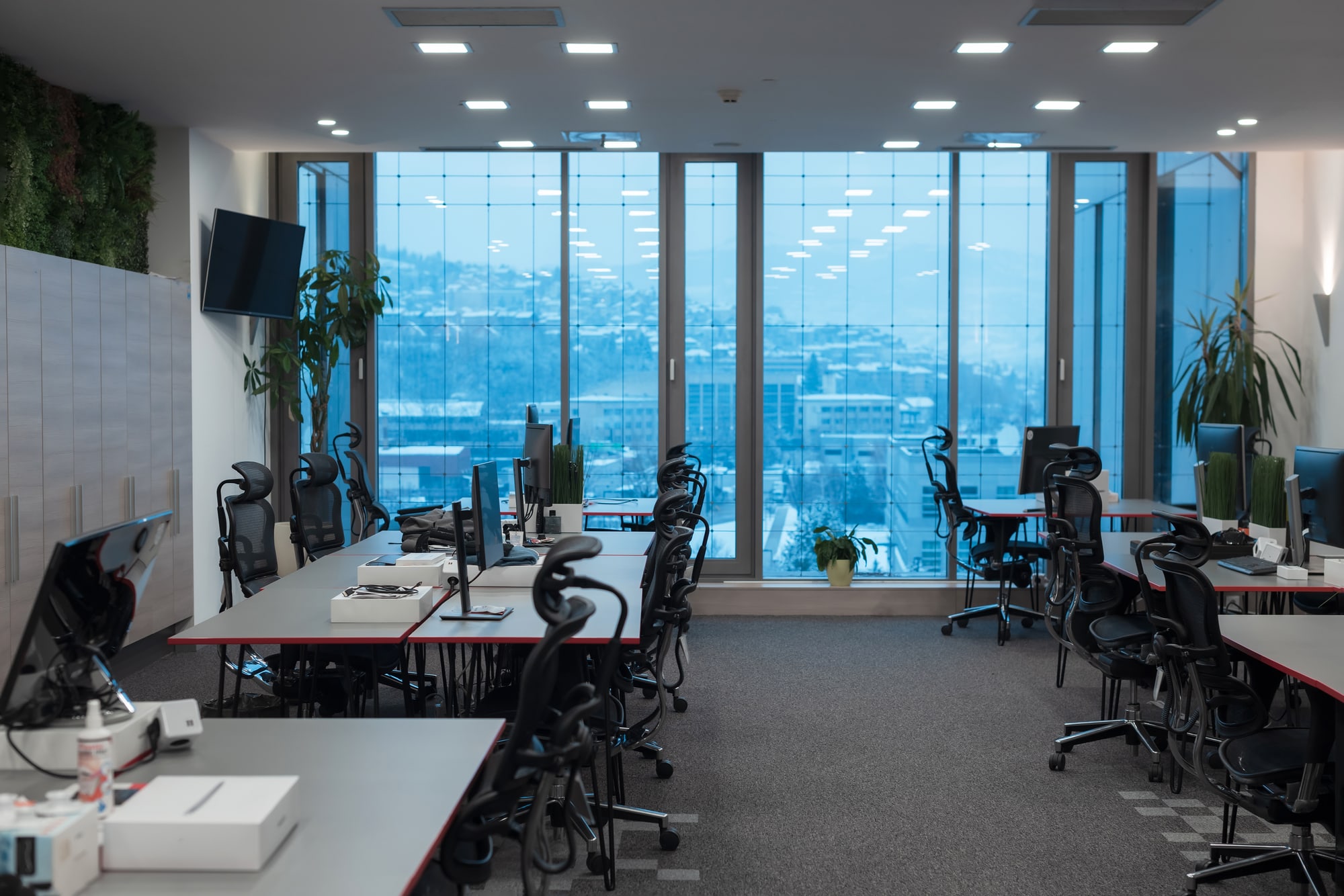 Modern workplace interior
