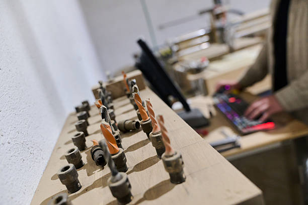 CNC machine operator on the production line